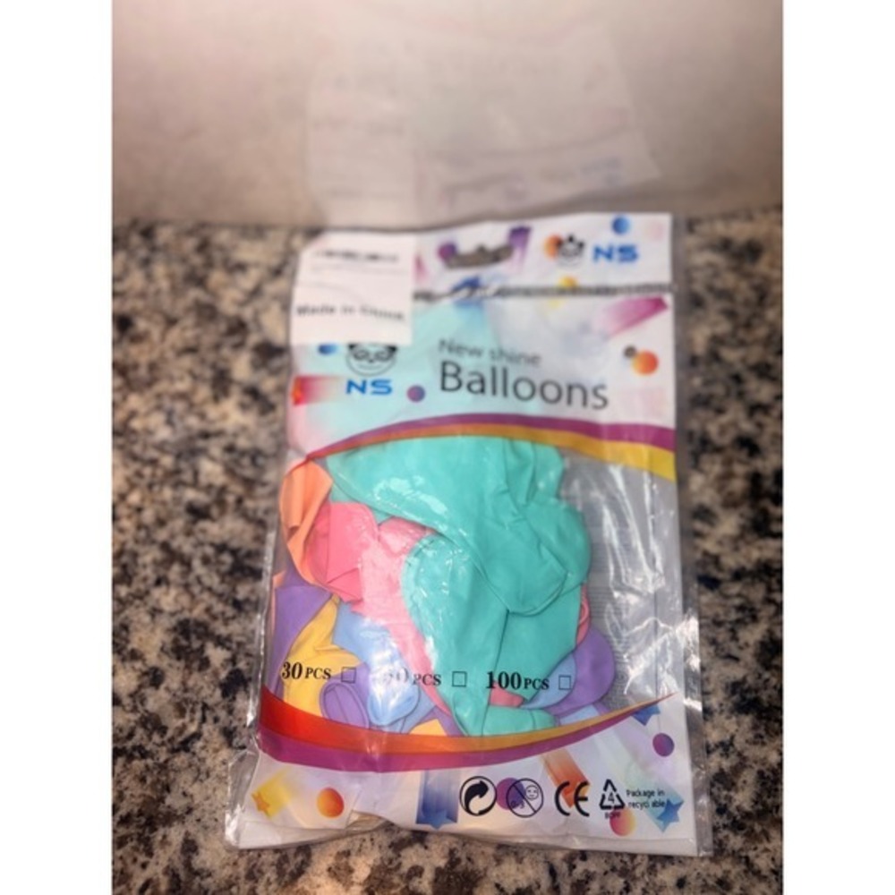 New Shine NS Pastel Party Balloons 50 Count Heart Shaped Latex Decor